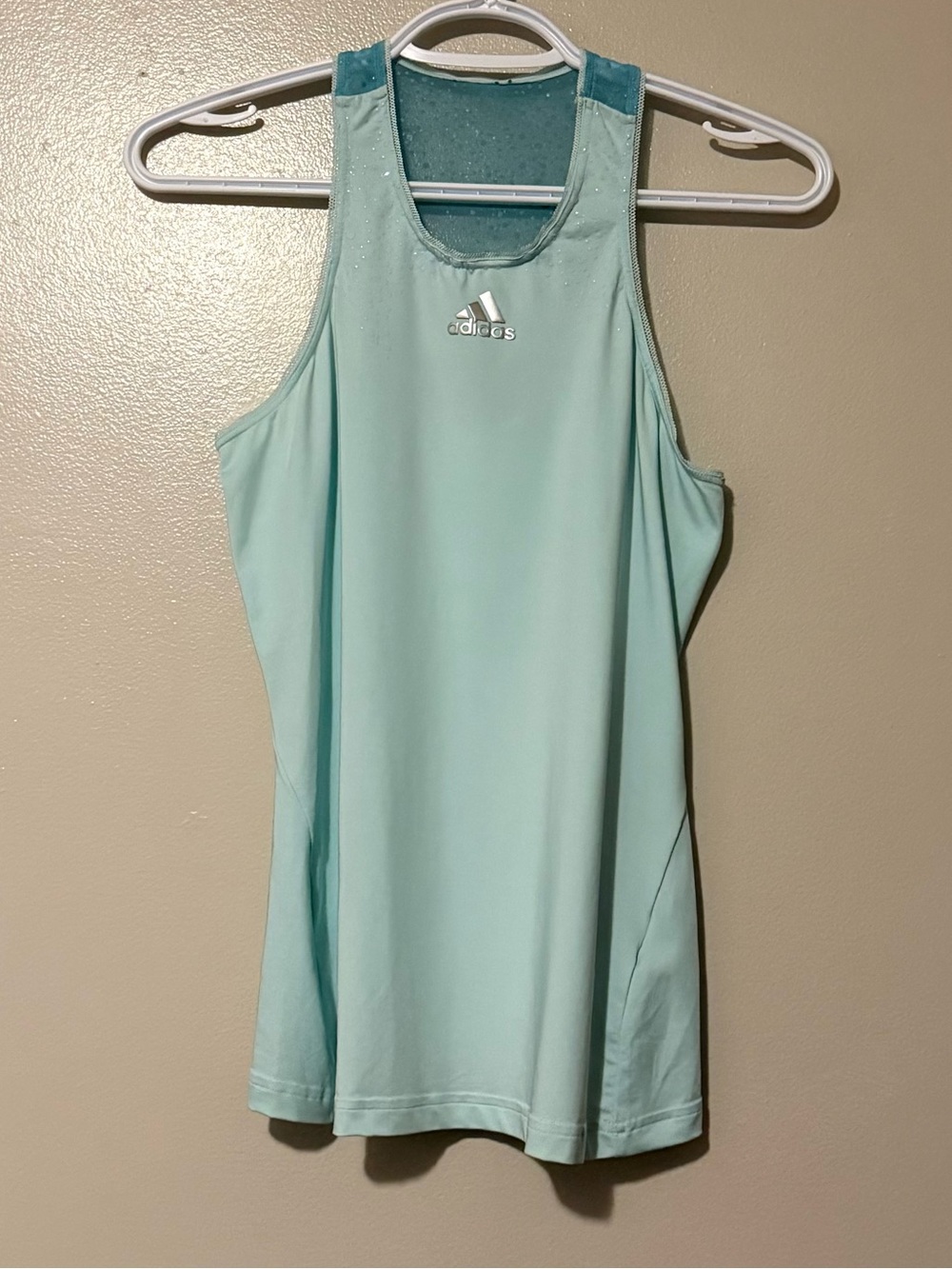 adidas Light Mint Blue Racerback Training Tank